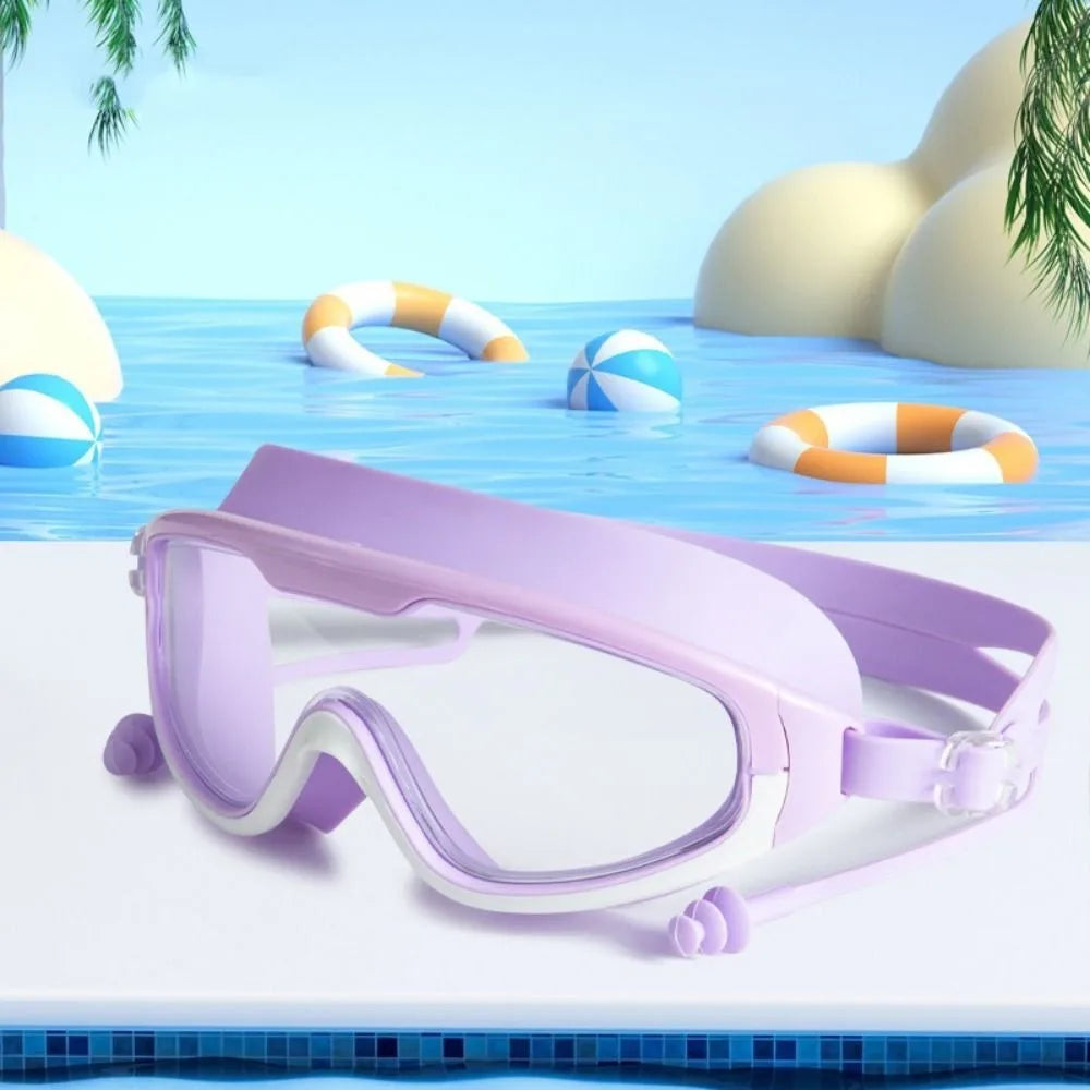 Swimming Gear Big Frame Swimming Goggles Anti Fog Wide View Swim Glasses Elastic Soft Swimming Eyewear Swimming Pool