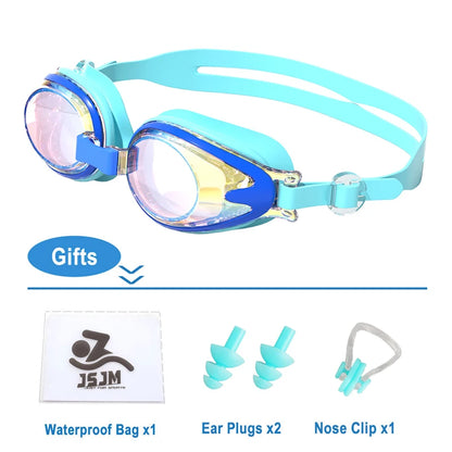 Children Swimming Goggles Anti-Fog Anti-UV Swimming Goggles Silicone Adjustable Professional Swimming Goggles Unisex