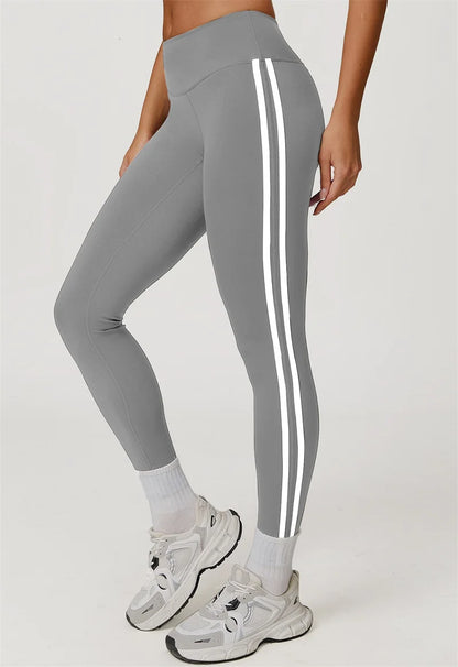 Side Lines Yoga Legging High Waisted Leggings for Women Buttery Smooth Soft Women Solid Yoga Stretchy Gym Tight Stripe