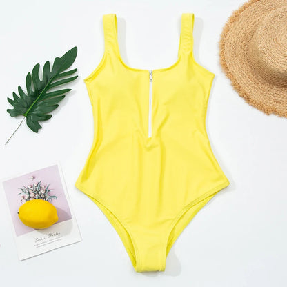 Multi Designs Color Printed Zipper Swimsuit One Piece Swimwear Women Floral Bathers Bathing Swimming Swim Suit Female Beachwear