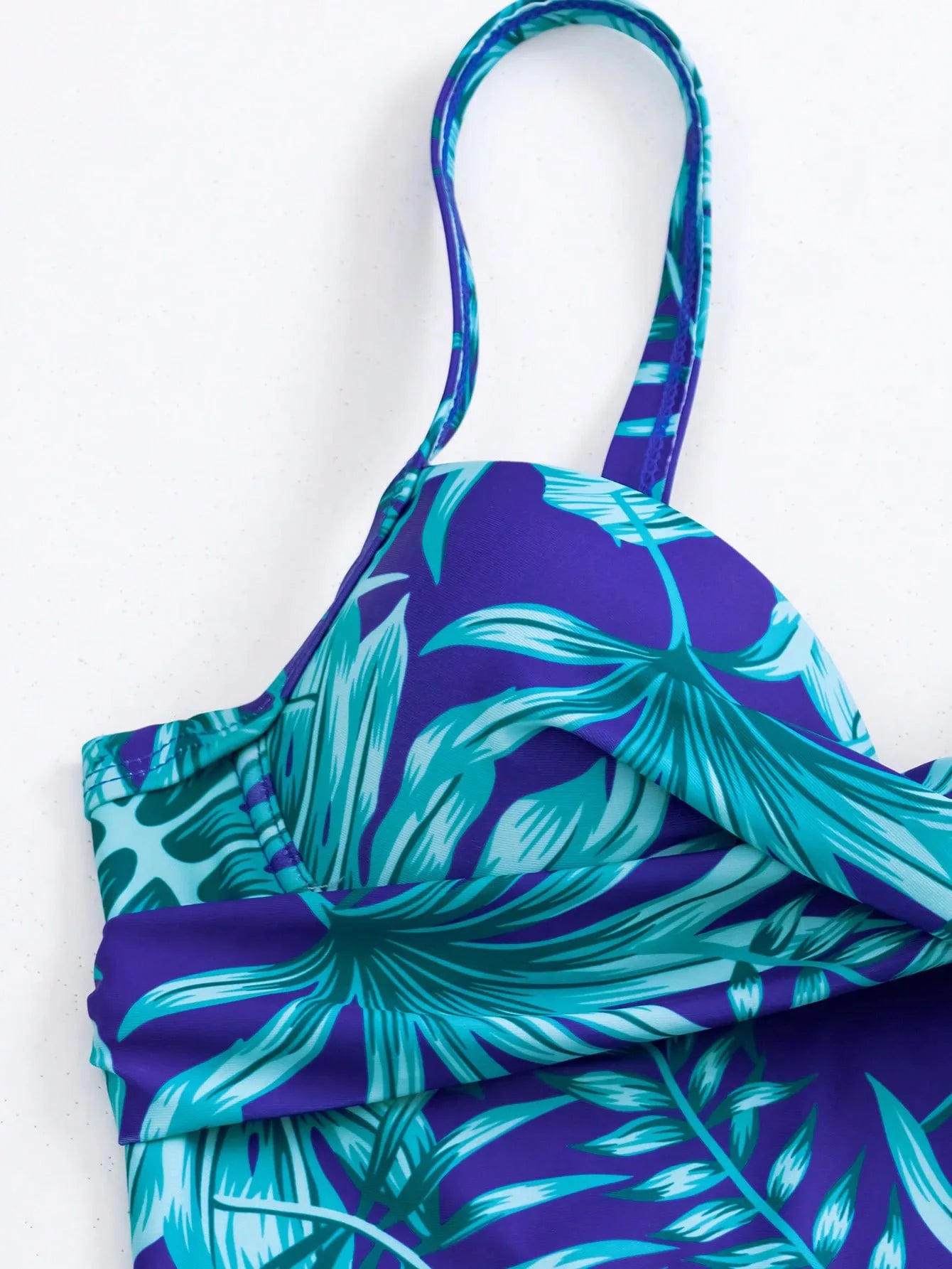 One Piece Swimsuits Women Swimwear Blue Floral Print Fashion Bodysuit Female Summer Backless Surfing Beachwear