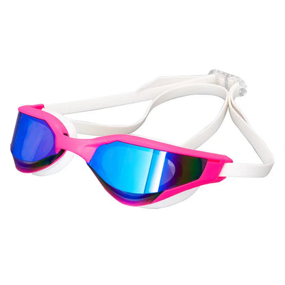 Professional Adult Swim Goggles Waterproof Fog-proof Racing Goggles Men Women Cool Silver Plated Swimming Equip