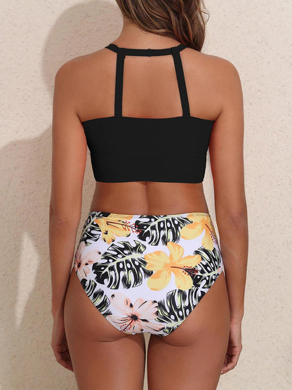 High Waist Swimsuit Bikini Women Printed Swimwear Female Bathers Swimming Bathing Swim Suit Summer Beachwear