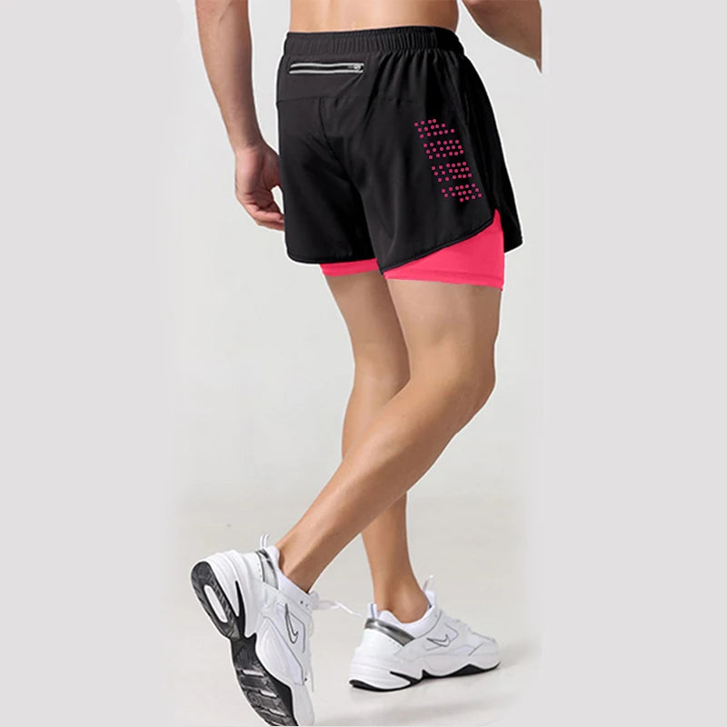 Multi Colours Available  Sport Shorts Men Sportswear Double-deck Training Short Pant Summer 2 In 1 Beach Homme Clothing Jogging Gym Running Shorts