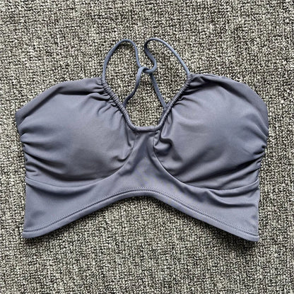 Pad Spandex Nylon Sport Bras Women Sports Bra Gym Fitness Push Up Tank Top Women Cross Yoga Ballet Dance Underwear