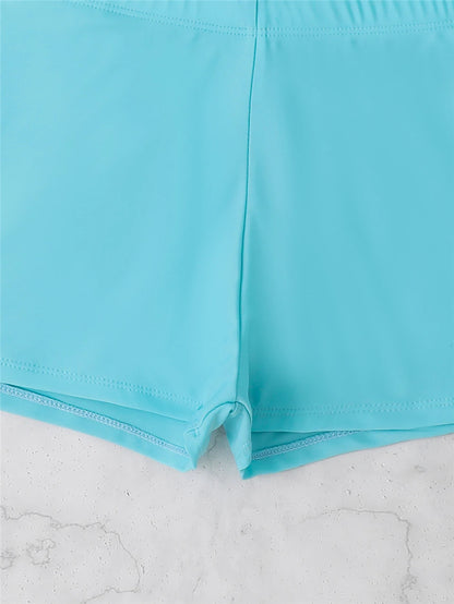 2 Pieces Front Drawstring Swimwear Women Hollow Out Swimsuit Beach Skirt Solid Tankini Female Bathers Swimming Beach Wear