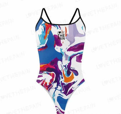 Love The Pain  Women's  One-piece Triangle Swimsuit Sports Function Training Swimsuit Competition