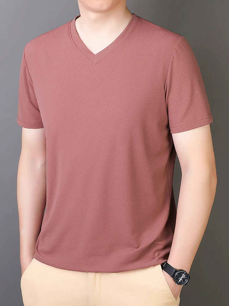 9xl 8xl 7xl 6xl Summer T-Shirts Men Sportswear Breathable Ice Silk Quick-Drying Tees Tops Male Fitness Gym Big Size Tshirt