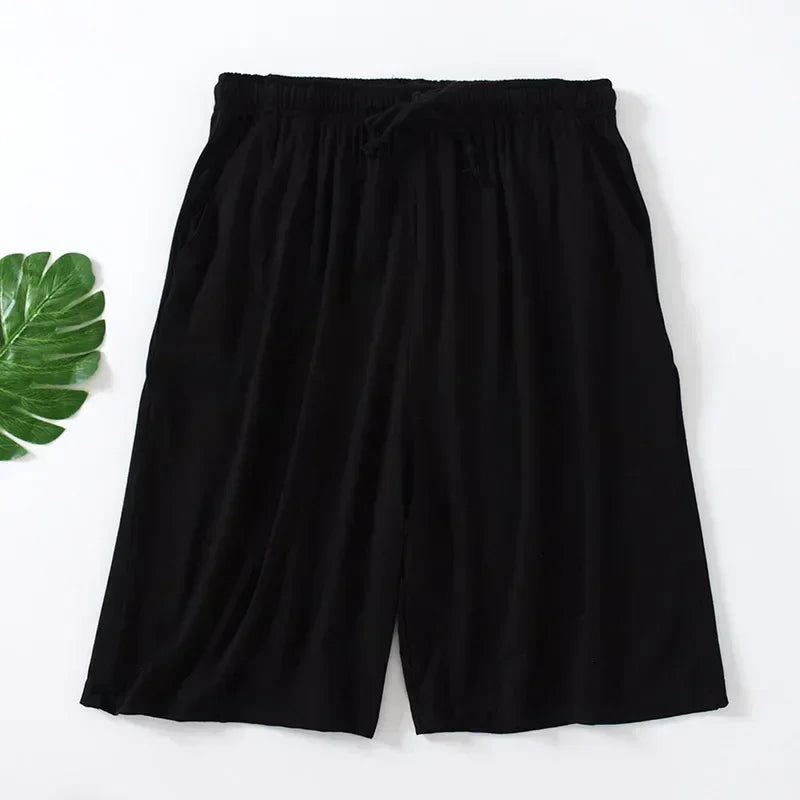 Plus Size 7XL 8XL Casual Sleep Shorts for Men Casual Modal Men's Pajamas Shorts Summer Soft Five Points Cotton Beach Shorts Male