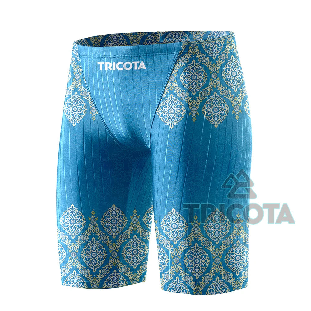 Surfing Shorts Men Swim Pants Jammers Athletic Competition Training Swimsuit Durable Chlorine Resistant Endurance Beach Trunks