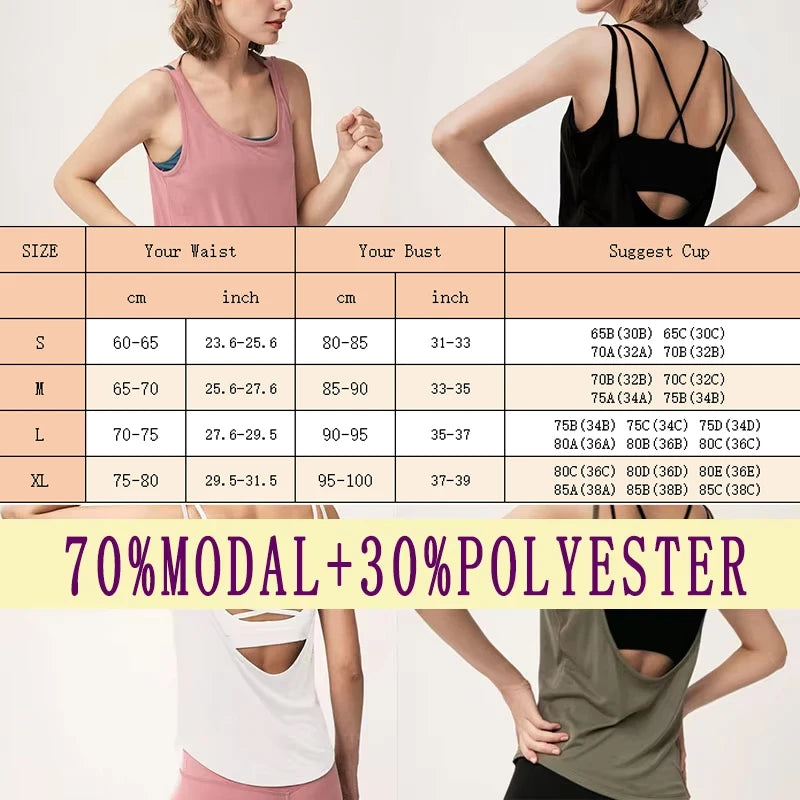 Backless Seamless Sleeveless Casual Shirt Lightweight Loose Vest Running Yoga Workout Fitness Tanks Tops for Women