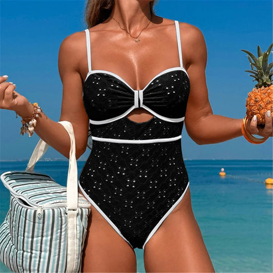 XS - XL Cut Out Hollow Out Women Swimwear One Piece Swimsuit Female High Cut Leg Monokini Bather Bathing Suit Swim