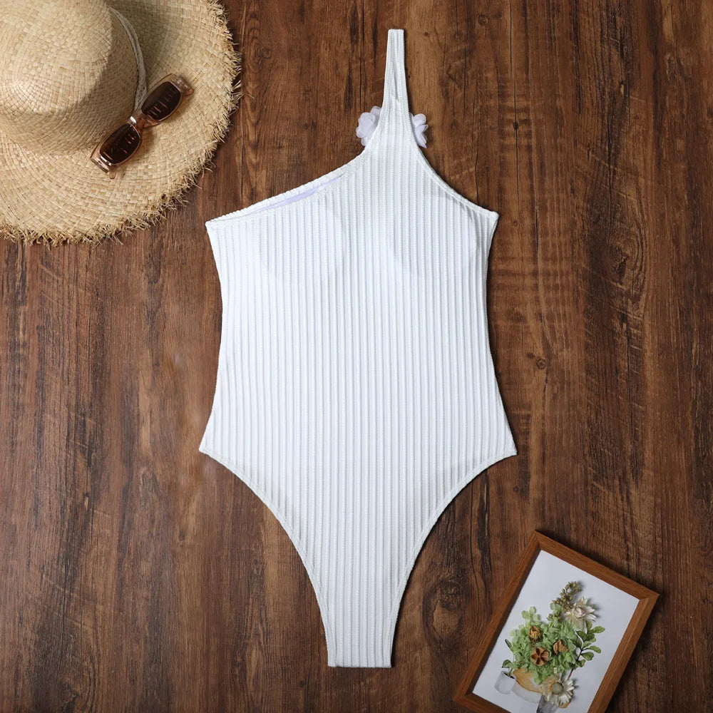 White One Piece Swimsuits Closed Women's Swimwear Push Up For Swimming Wear Body Bathing Suits Beachwear Pool Bather