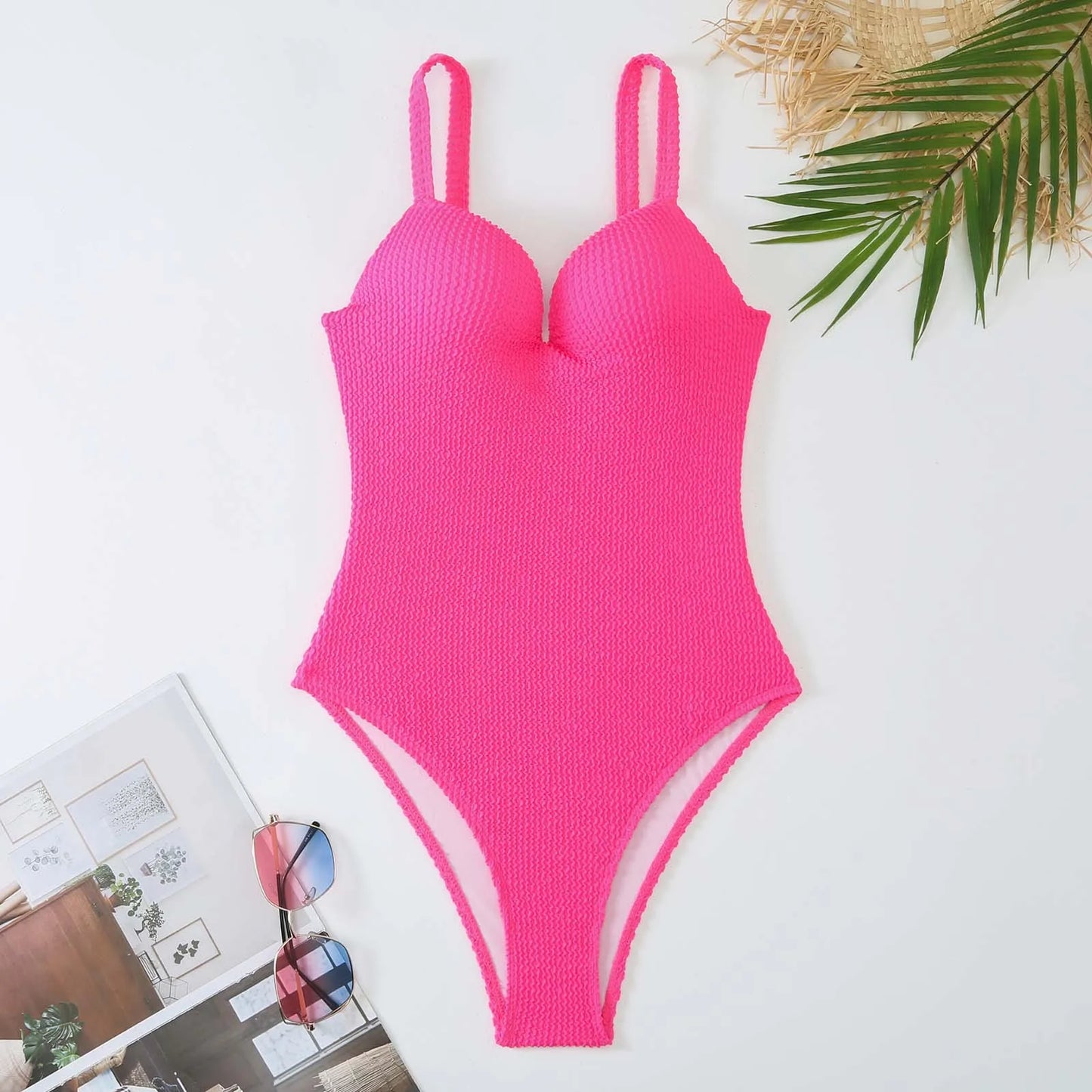 Push Up Swimsuit Women One Piece Solid Swimwear Female Bodysuit Bathers Bathing Swimming Swim Suit Summer Beachwear