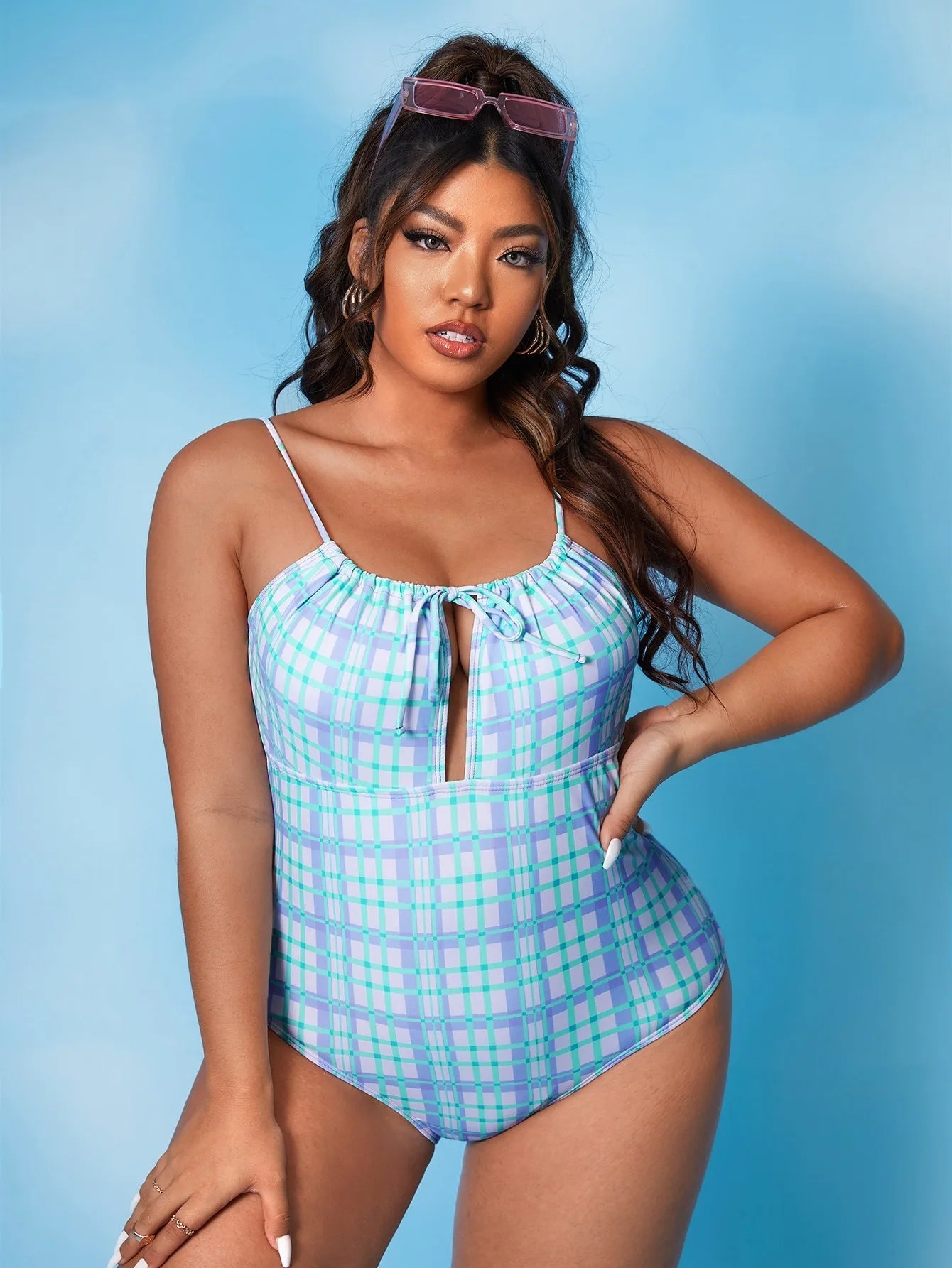 Women's One-Piece Color Printing Swimsuit Plus Size Fashion Swimsuit