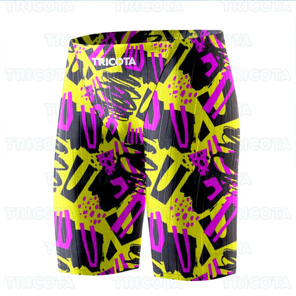 Summer Men Jammer Swimming Trunks Endurance Athletic Training Swim Shorts Outdoor Beach Quick Dry Tight  Jammers Surfing Trunks