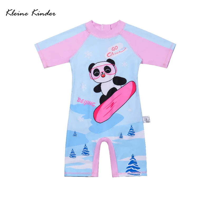 Swimsuit Girl UPF50+ Kids Swimwear for Girls Long Sleeve 1-Piece Children Swimming Bathing Suit Rash Guard Seaside Beach Clothes