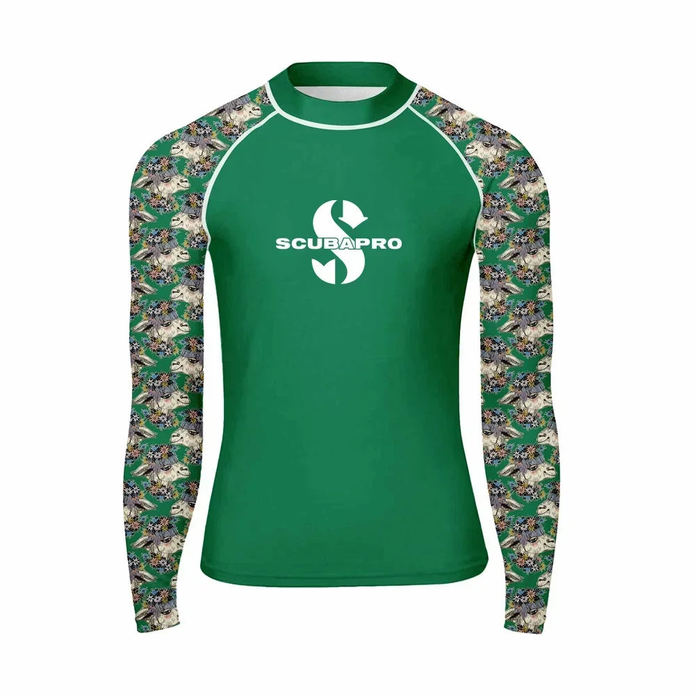 Men's Rash Guard Surfing Diving Swimwear Long Sleeve T-shirts UV Protection Swimsuit Swimming Shirt Beach Clothes Rash guard