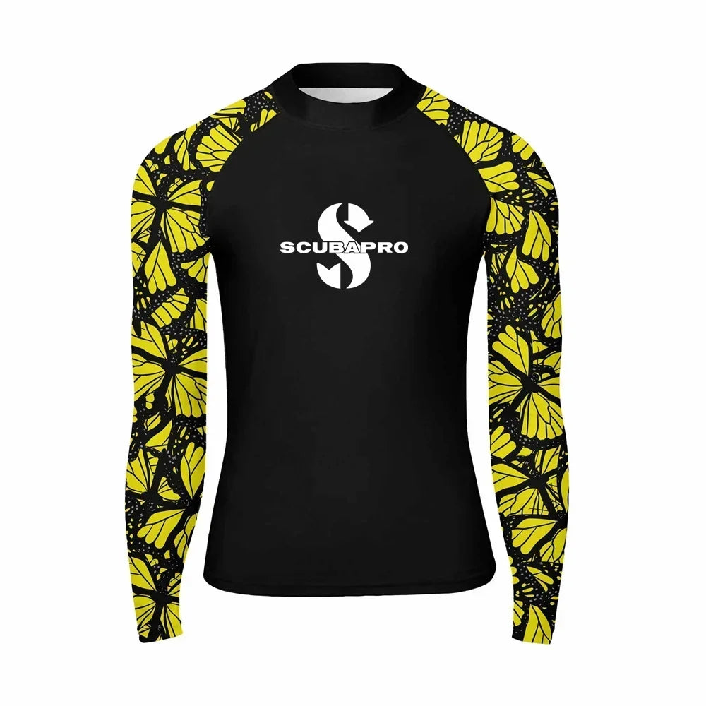 Men's Rash Guard Surfing Diving Swimwear Long Sleeve T-shirts UV Protection Swimsuit Swimming Shirt Beach Clothes Rash guard