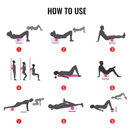 15/33cm Fitness Foam Roller Yoga Massage Roller EPP Pilates Foam Body Muscle Massage Roller Therapy Exercises Gym Home Exercise