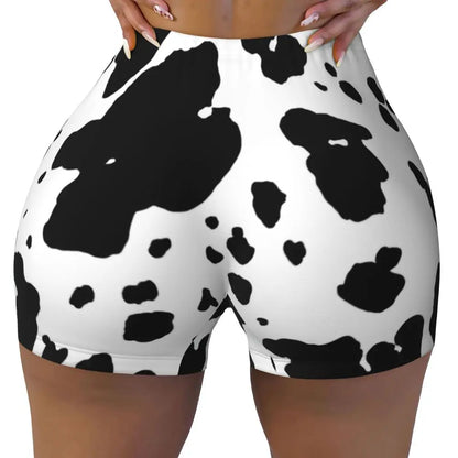 Color Pattern Black And White Pattern Yoga Shorts