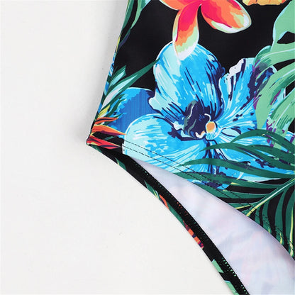 S - XL Leaves Printed Underwired With Bra Cup Women Swimwear One Piece Swimsuit Female Monokini Bather Bathing Suit Swim