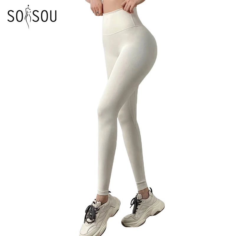 Nylon Leggings Women's Pants Yoga Sport Fitness Gym High Waist Elastic Breathable Leggings For Fitness Womens Clothing
