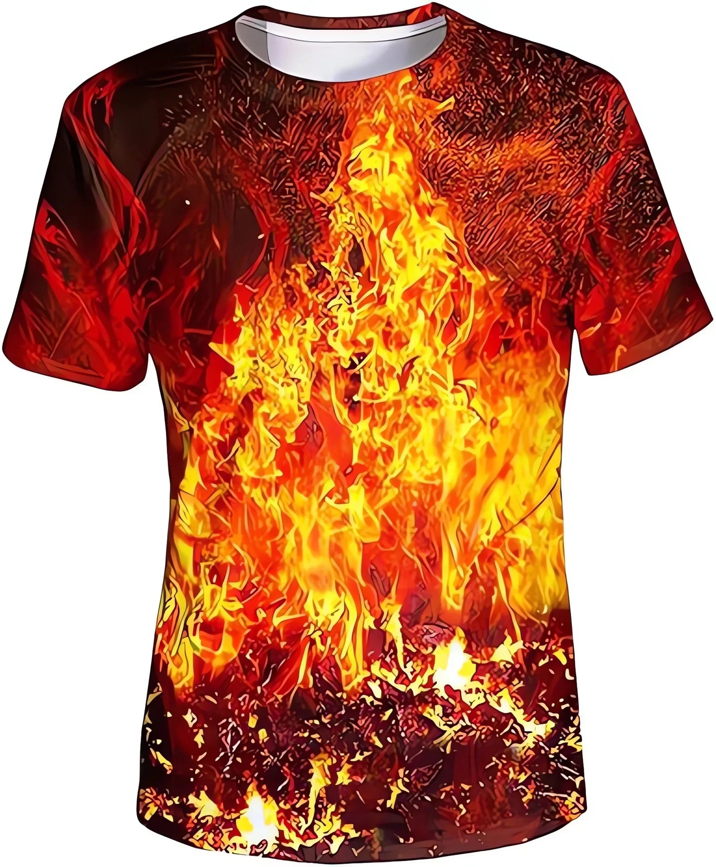 Neutral Color 3D Pattern T-shirt Sleeve with Round Neck Digital Design Suitable for Young People's Fashion and Trendy Comfort