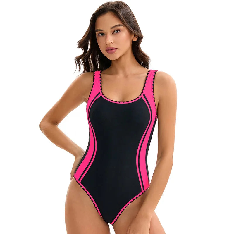 High Waist Swimsuit Women Summer Bathing Suit Bikini Set Sleeveless Swimwear Beach Swimming Suit For Female