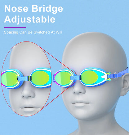 Children Swimming Goggles Anti-Fog Anti-UV Swimming Goggles Silicone Adjustable Professional Swimming Goggles Unisex