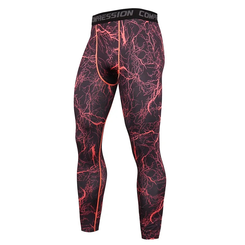 Men Camouflage Tights Man Fitness Compression Pants Quick-drying Rashguard Elastic Leggings for Gym Training