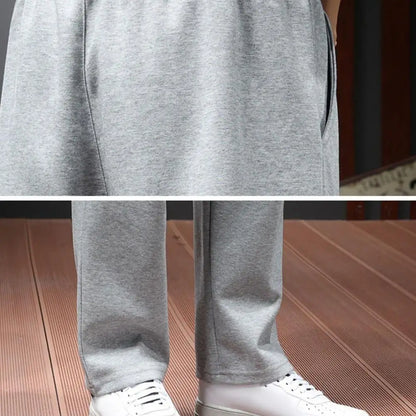 Mens Sweatpants Straight Fit Joggers Loose Drawstring Sports Pants Autumn Men Jogger Pants Casual Long Trousers Tracksuit Men