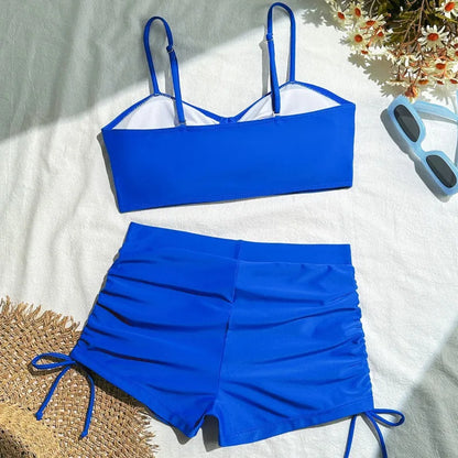 Summer Swimsuits Tankini Sets Female Swimwear Push Up For Beach Wear Two-Piece Bathing Suits Pool Women's Swimming Suit