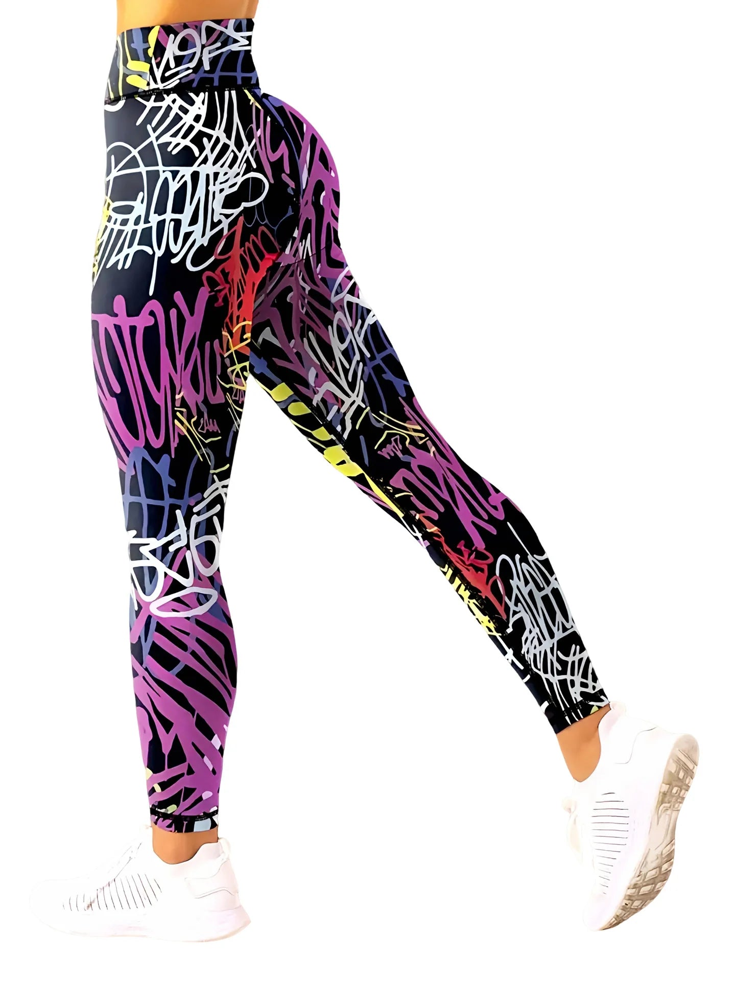 Women's 50-color high-waist printed yoga pants, hip-lifting tight quick-drying sports yoga pants
