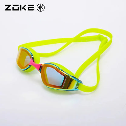 Professional Swim Goggles For Competition Zoke Electroplated Anti-Fog Swimming Goggles High-Definition Lenses With Clear Vision