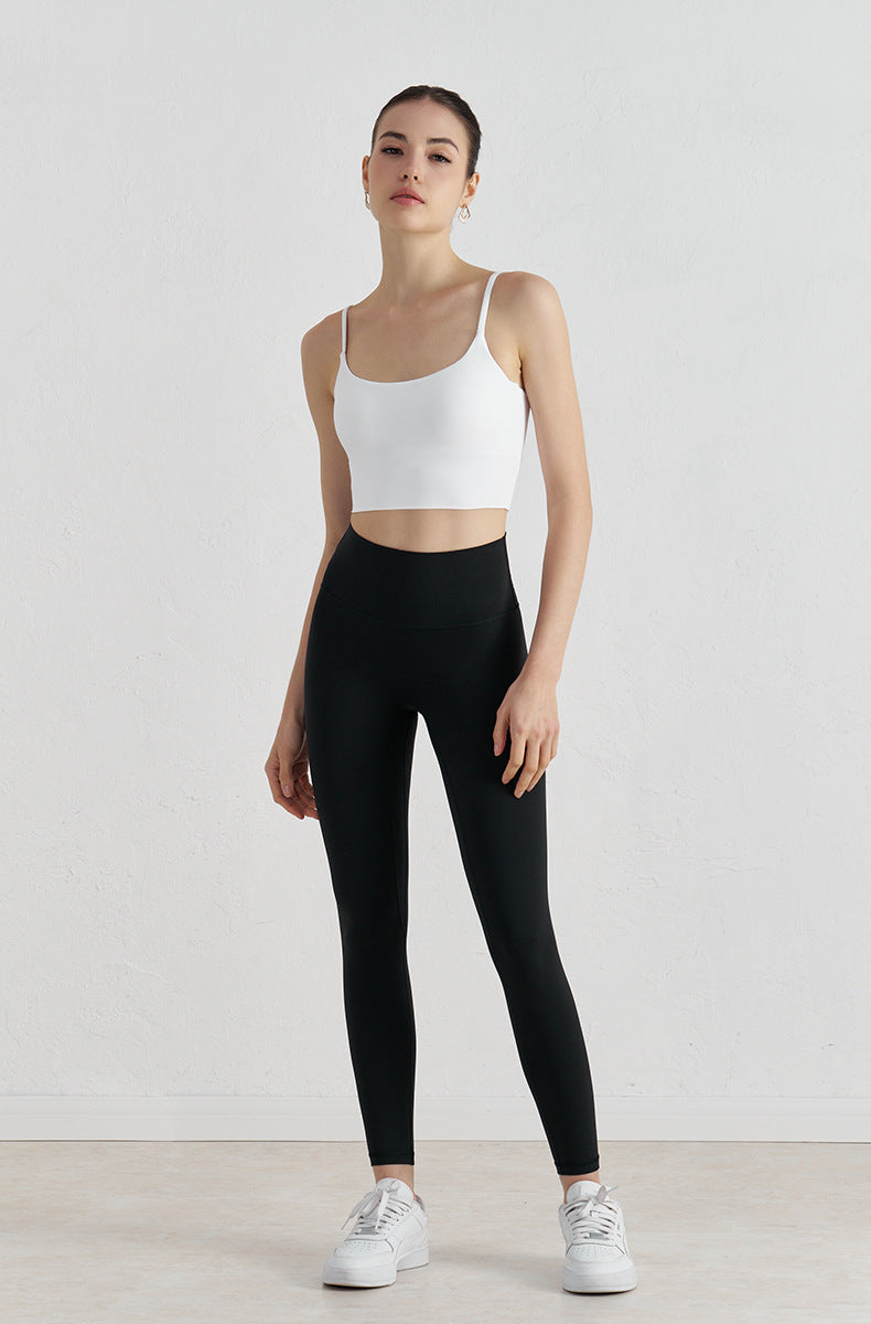 SOISOU Women's Thin-Strap Twist-Back Sports Bra