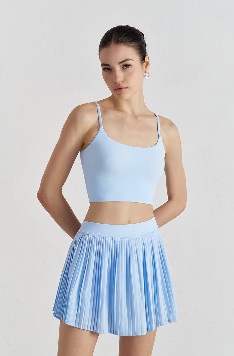 SOISOU Women's Thin-Strap Twist-Back Sports Bra