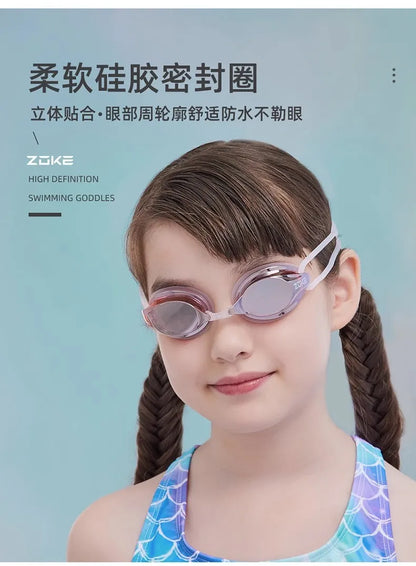 Zoke Kid Swimming Goggles Hd Waterproof Coating Diving Glasses Professional Swim Accessories