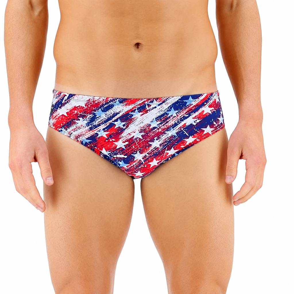 Men's racer swim briefs, cleaned product image